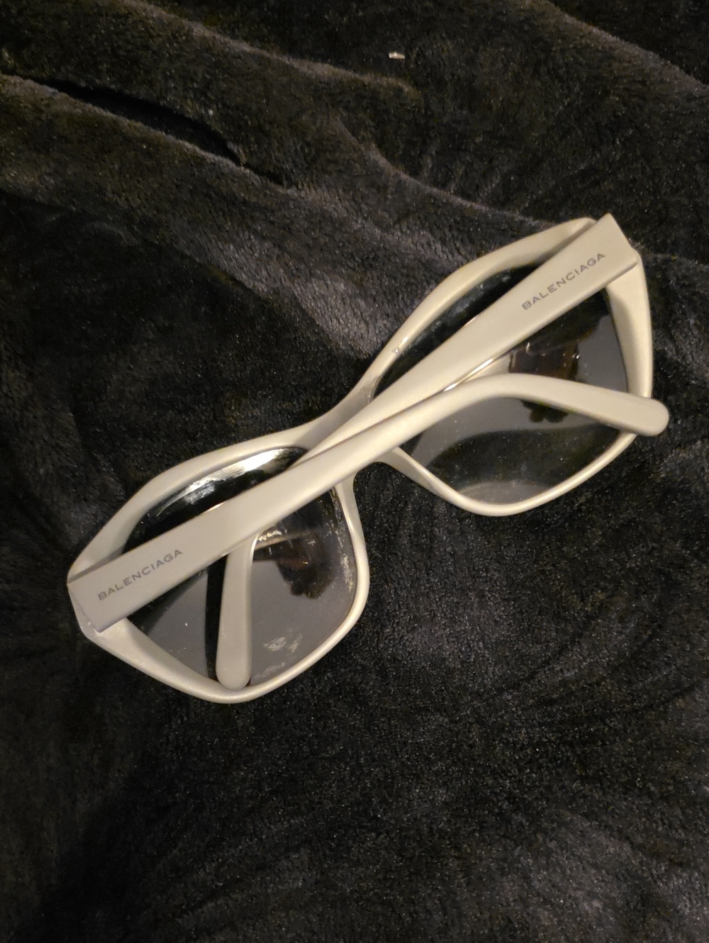 Balenciaga Women's White Oversized Frame Sunglasses